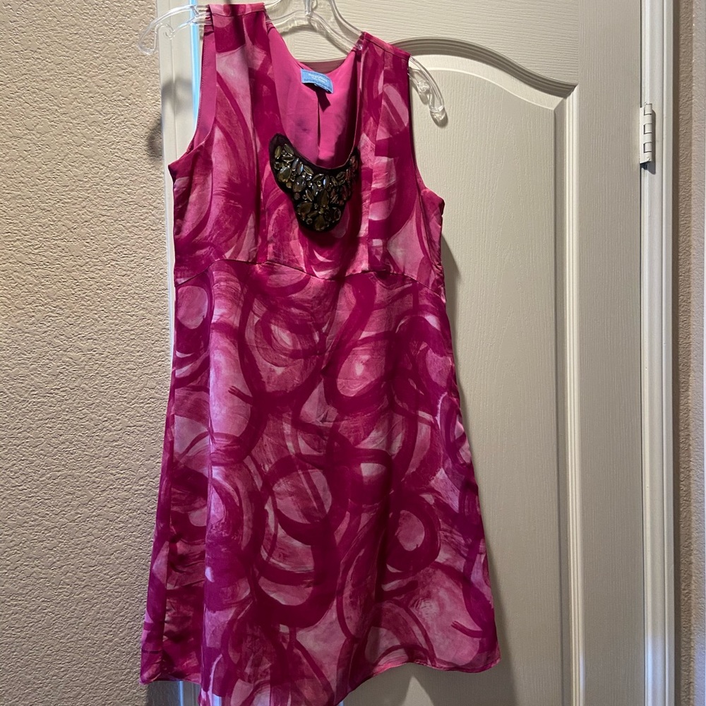 Vera wang gem collared tank dress